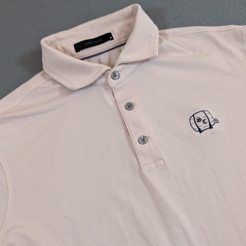 Greyson Polo Shirt Mens Size Medium Short Sleeve‎ Embroidered Pique